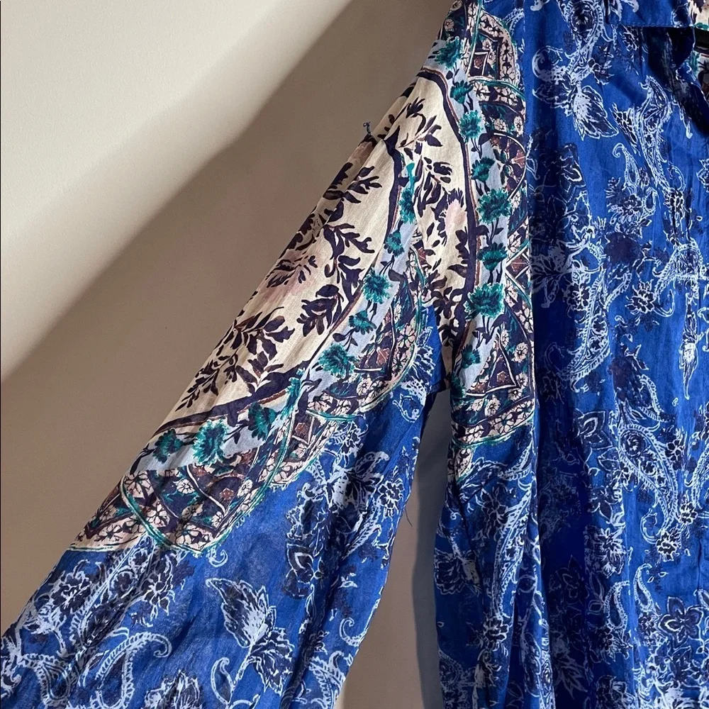 Free People | Women’s Button Down Rose Bud Shirt Size Medium